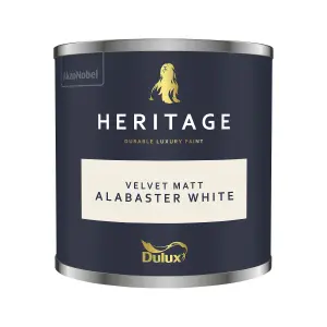 Dulux Heritage Velvet Matt - 125ml Tester Pot - Alabaster White