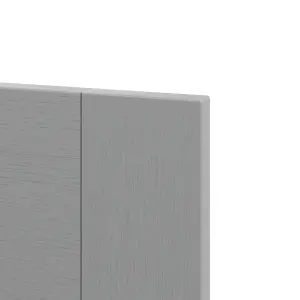 GoodHome Alpinia Painted Matt slate grey wood effect Drawer front, Pack of 3 (H)715mm (W)797mm (T)18mm