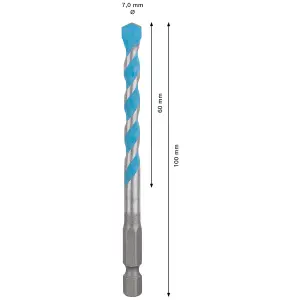 Bosch Professional Expert Hex Multi-purpose Drill bit (Dia)7mm (L)100mm