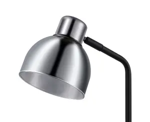 GoodHome Clitheroe Straight Matt Black Integrated LED Table lamp