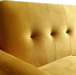 Clarence 2-Seater Sofa In Mustard Yellow Velvet - Daals - Sofas