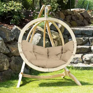 Amazonas Globo Hammock Single Seater Egg Hanging Chair Set - Sahara Sand