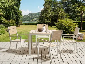 Garden Table Synthetic Material Beige PRATO