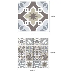 16 Pcs 15.4x15.4cm 3D Tile Stickers