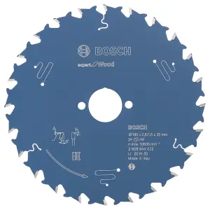 Bosch Professional Circular Saw Blade Expert for Wood - 180 x 30 x 2.6 mm, 24 Teeth