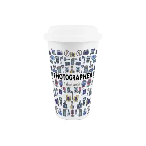 Photographer Ceramic Travel Mug - Novelty Photography & Film Gifts/Presents - Double-Walled Insulated Drinks Flask Cup