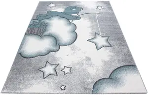 Blue Baby Bear Stars Rug - Kids - 160 x230cm