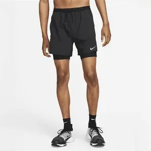 Nike Stride Men's Dri-FIT 13cm (Approx.) Hybrid Running Shorts - Black - Polyester