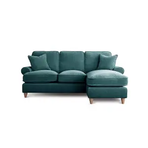 Sofas Express Mumbles Emerald Green Right Hand Chaise Scroll Manhattan Sofa