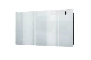 Radialight Aetheria Dual Therm Glass Electric Panel Heater, 1500W, White