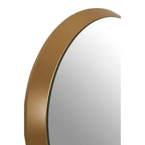 Interiors by Premier Athena Small Round Wall Mirror With Gold Frame