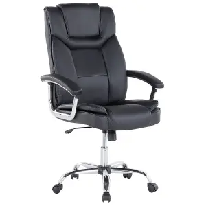 Executive Chair Faux Leather Black ADVANCE