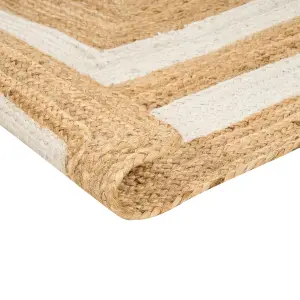 Jute Area Rug 300 x 400 cm Beige GEMEREK