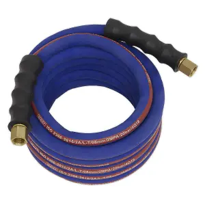 Sealey Air Hose 5m x 8mm with 1/4"BSP Unions Extra-Heavy-Duty