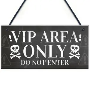 Red Ocean VIP Entrance Sign Hanging Plaque Pub Bar Club Sign Garden Plaque VIP Area Sign Gift