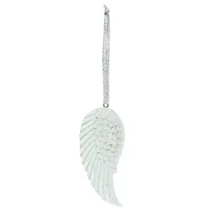 Something Different Glitter Angel Wing Hanging Decoration White (One Size)