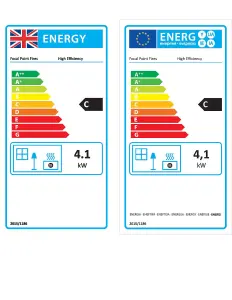Focal Point Blenheim high efficiency Black Chrome effect Manual control 4.05kW Gas Fire