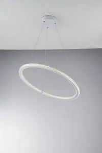 Luminosa BRYANT LED Ring Pendant Ceiling Light White 3265lm 3000K 60x2cm