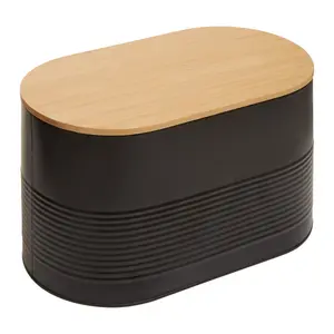 Maison by Premier Alton Black Bread Bin