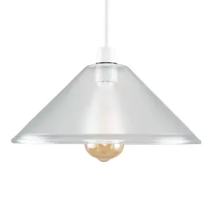 ValueLights Retro Style Clear Glass Tapered Ceiling Pendant Light Shade