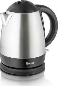 Swan SK31020N Brushed Stainless Steel Jug Kettle, Cordless Design, 2000W, 1 Litre, Silver