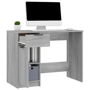 Berkfield Desk Grey Sonoma 100x50x75 cm Engineered Wood