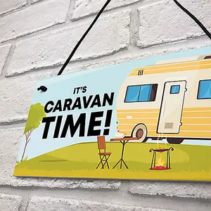 Red Ocean Caravan Sign Novelty Campervan Sign Caravan Lover Gift Birthday Retirement Gifts