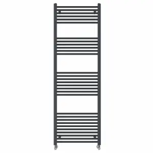 Right Radiators 1800x600 mm Straight Heated Towel Rail Radiator Bathroom Ladder Warmer Anthracite