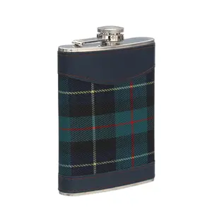 Maison by Premier Green Tartan Hip Flask