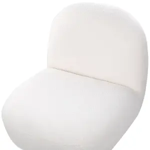 Beliani Modern Armchair LOVIISA Boucle White