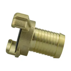 Garden watering solid brass geka style hosepipe claw fittings/connectors (PACK OF 2) 1" barb x2