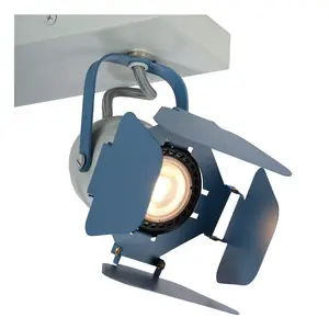 Lucide Picto Modern Twin Ceiling Spotlight Children - 2xGU10 - Blue