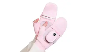 Intelligent  Power Heating Gloves Outdoor Sports Skiing Cold Protection Gloves  pink