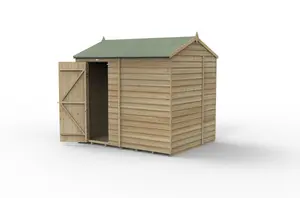 4LIFE Reverse Apex Shed 8x6 - Single Door - No Windows