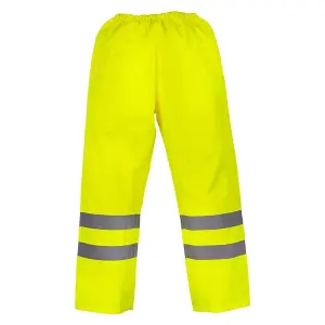 Yoko Mens Hi-Vis Waterproof Contractor Over Trousers (Pack Of 2)