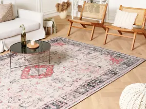 Cotton Area Rug 200 x 300 cm Red and Beige ATTERA