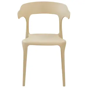 Set of 4 Garden Chairs GUBBIO Sand Beige