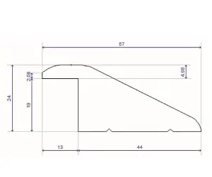 Solid Oak 19mm Ramp Section Premium Quality (1.10m Long) (Pack of 3)