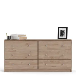 May Chest of 6 Drawers (3+3) in Jackson Hickory Oak