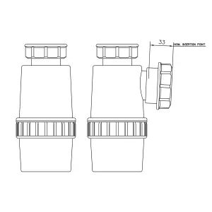 FloPlast AntiVac Bottle Trap (Dia)40mm