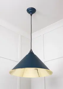 Smooth Brass Hockley Pendant in Dusk