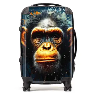 Splashart Realistic Monkey Face Suitcase - Cabin