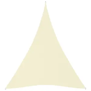 Berkfield Sunshade Sail Oxford Fabric Triangular 5x6x6 m Cream