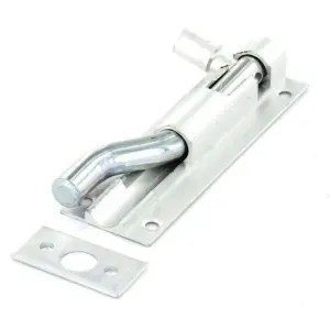 Securit Aluminium Necked Door Bolt Silver (One Size)