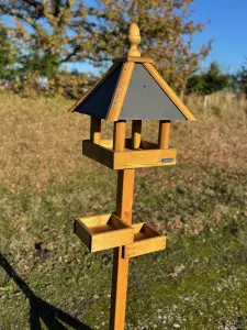 Simply Wood Ellesmere Bird Table Slate Roof with FREE Bird Seed