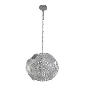 Lighting Collection Calgary Chrome 4 Light Pendant