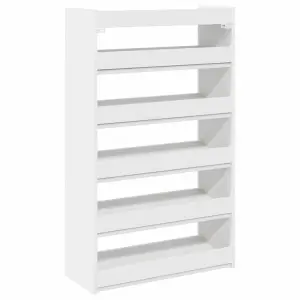 Berkfield Shoe Rack White 60x25x100 cm Engineered Wood