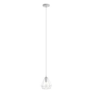 Interiors by Premier Beli White Metal Wire Pendant Light