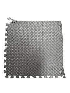 EVA Interlocking Floor Mats Set of 18 Black