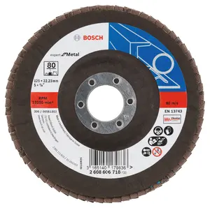 Bosch Professional Flap Disc X551 - Expert for Metal (125mm, G80, Angled)